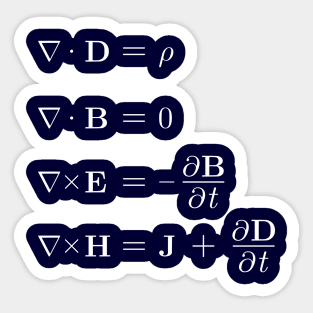 Maxwell's Equations Science And Physics Sticker